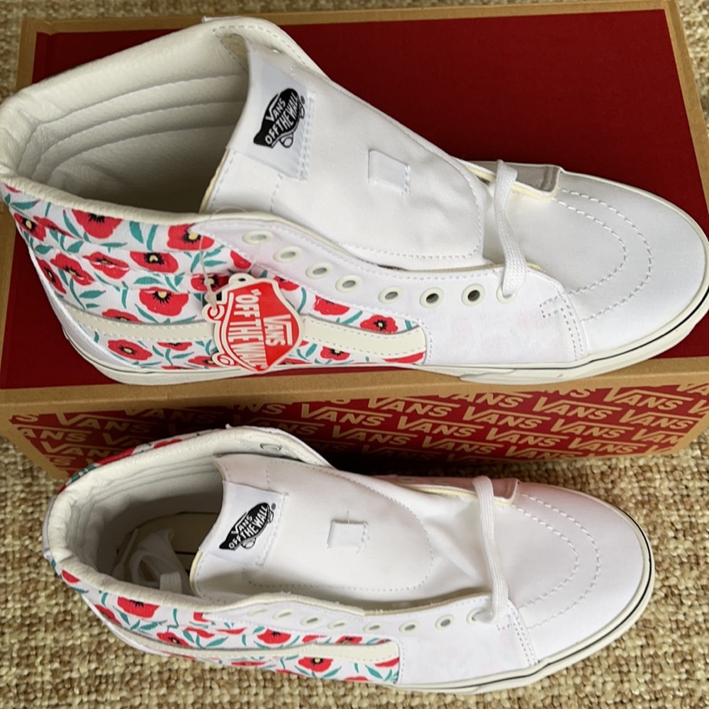 Vans Sk8-Hi Flowers True White Men’s - Picture 4 of 16